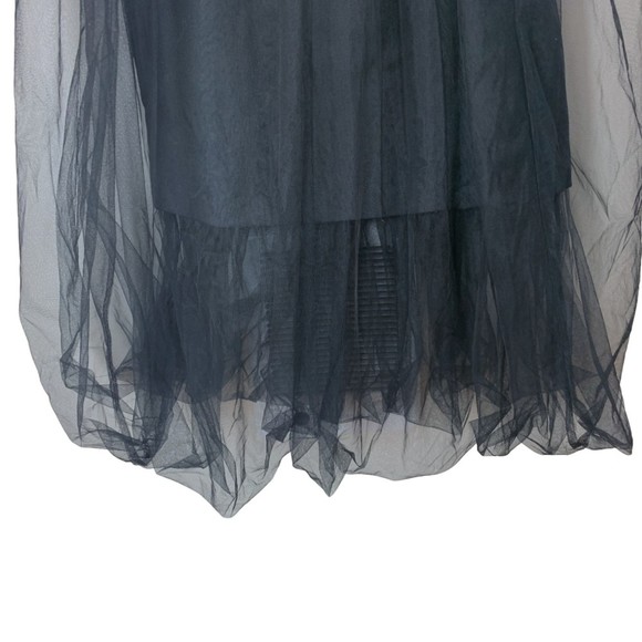 NWT Noir Kei Ninomiya Women's Black Tulle Overlay Wool Shift Dress Size Small - Picture 16 of 16